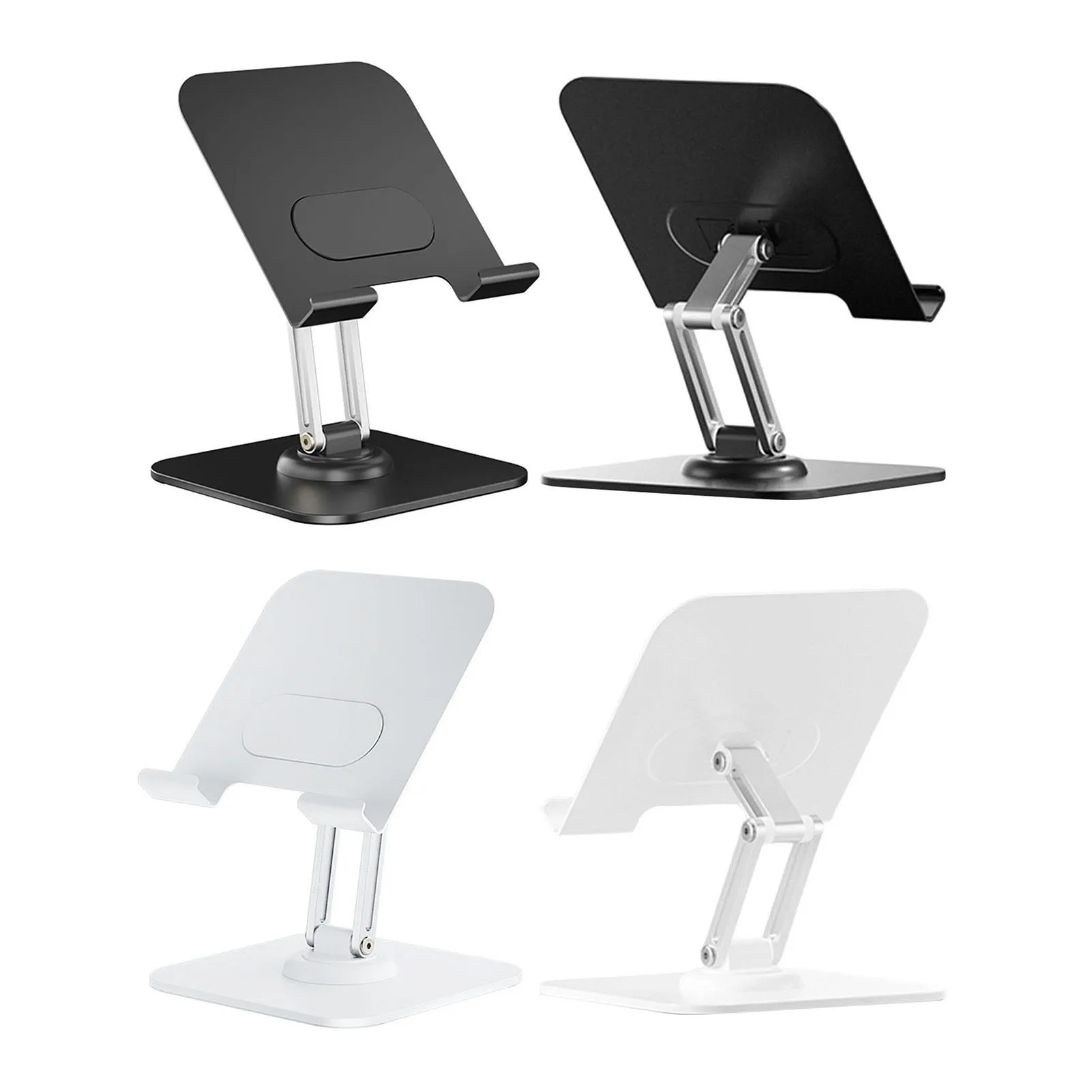 Faltbarer Tablet-Ständer, Desktop-Tablet-Telefonhalter, Ständer, 360 Grad drehbar, verstellbar, Desktop-Telefonhalter, Aluminiumlegierung