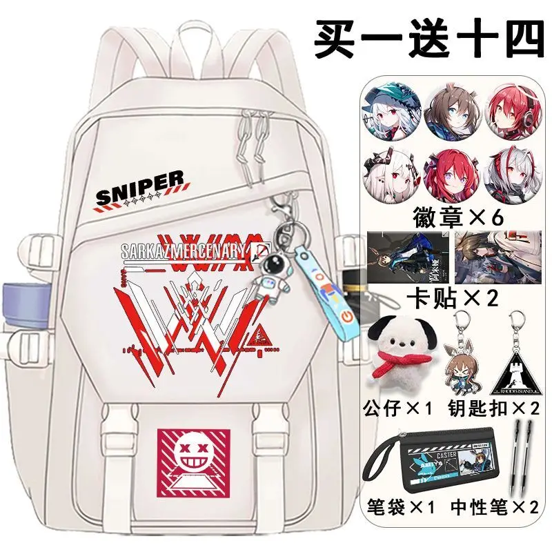 Arknights Anime Collaboration For Men And Women, Large Capacity Two-Dimensional Amiya Game Merchandise Student Backpack A