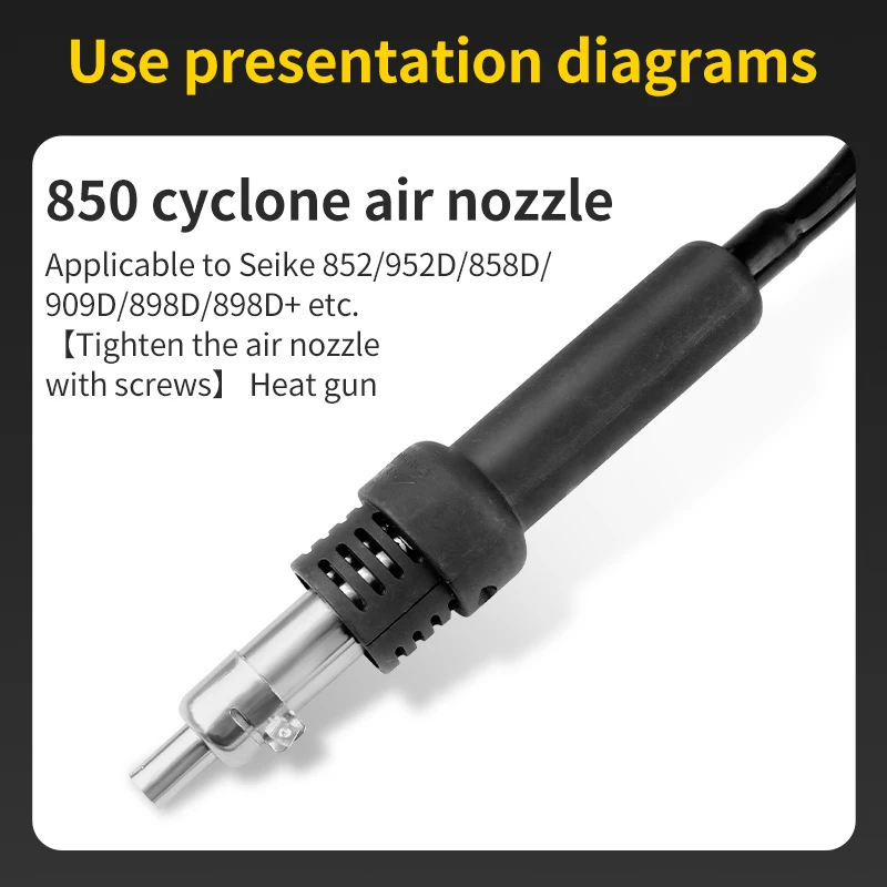 LUXIANZI 6/8/10/12mm Hot Air Nozzle 858 850 Universal Soldering Heat Gun Welding Nozzle BGA SMD Desoldering Station Accessories