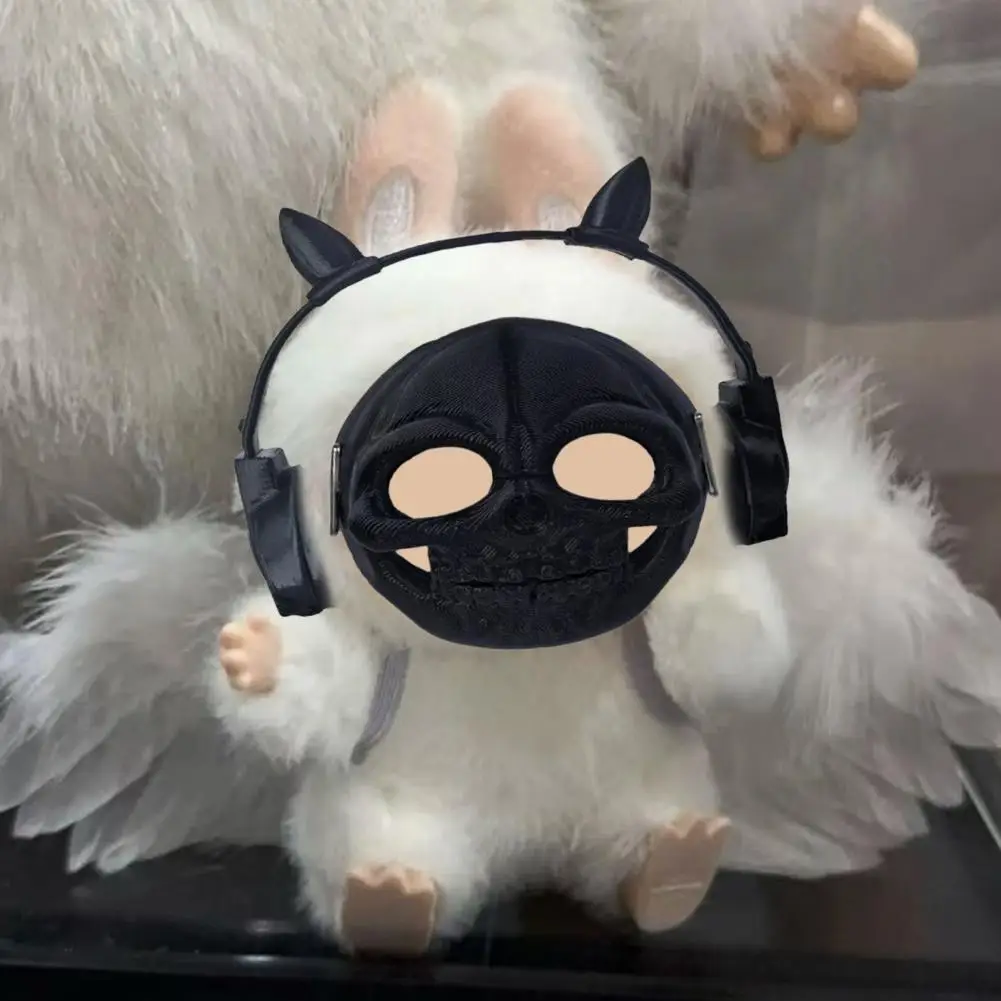 ドールヘッドホン 3Dプリントドールコスチュームセット マスク付きイヤホン おもちゃピストル DIYロールプレイ ファッションドール服 ドレス用