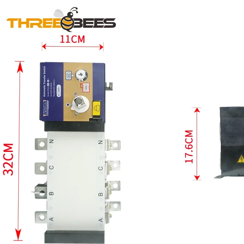 OEM Original Factory  ATS  VSQ3 250A 4P 3P Electrical Changeover Switch 20A 40A 63A 80A 100A 160A 400A 630A