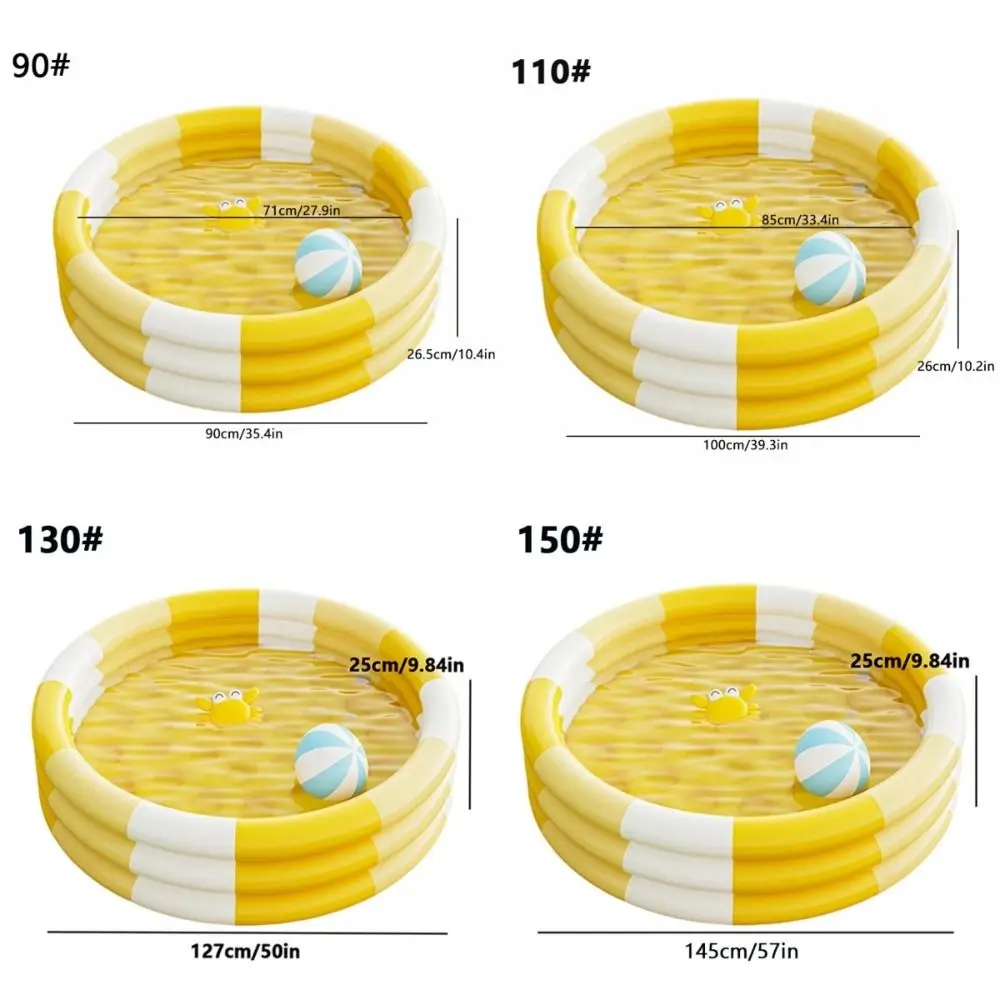 حمام سباحة سميك محمول قابل للنفخ مستدير للاسترخاء في حمام السباحة ومستلزمات ألعاب المياه #6
