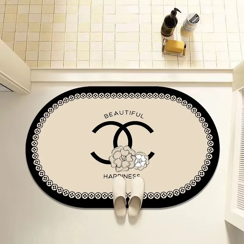 Bathroom Water Absorbing Floor Mat Diatom Mud Household Bathroom Entrance Anti Slip Quick Drying and Wear Resistant Carpet