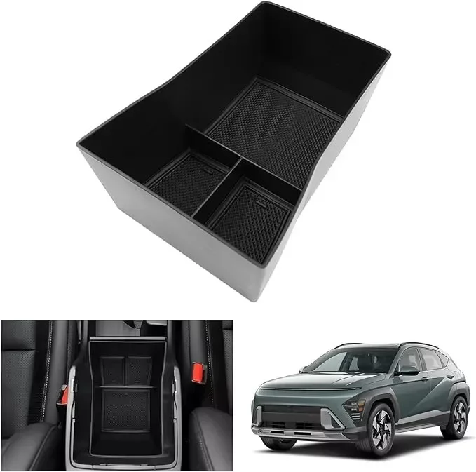 Car Armrest Box Storage for Hyundai Kona SX2 Hybird PHEV 2024 Central Control Container Auto Kona SX2 Accessories 2024