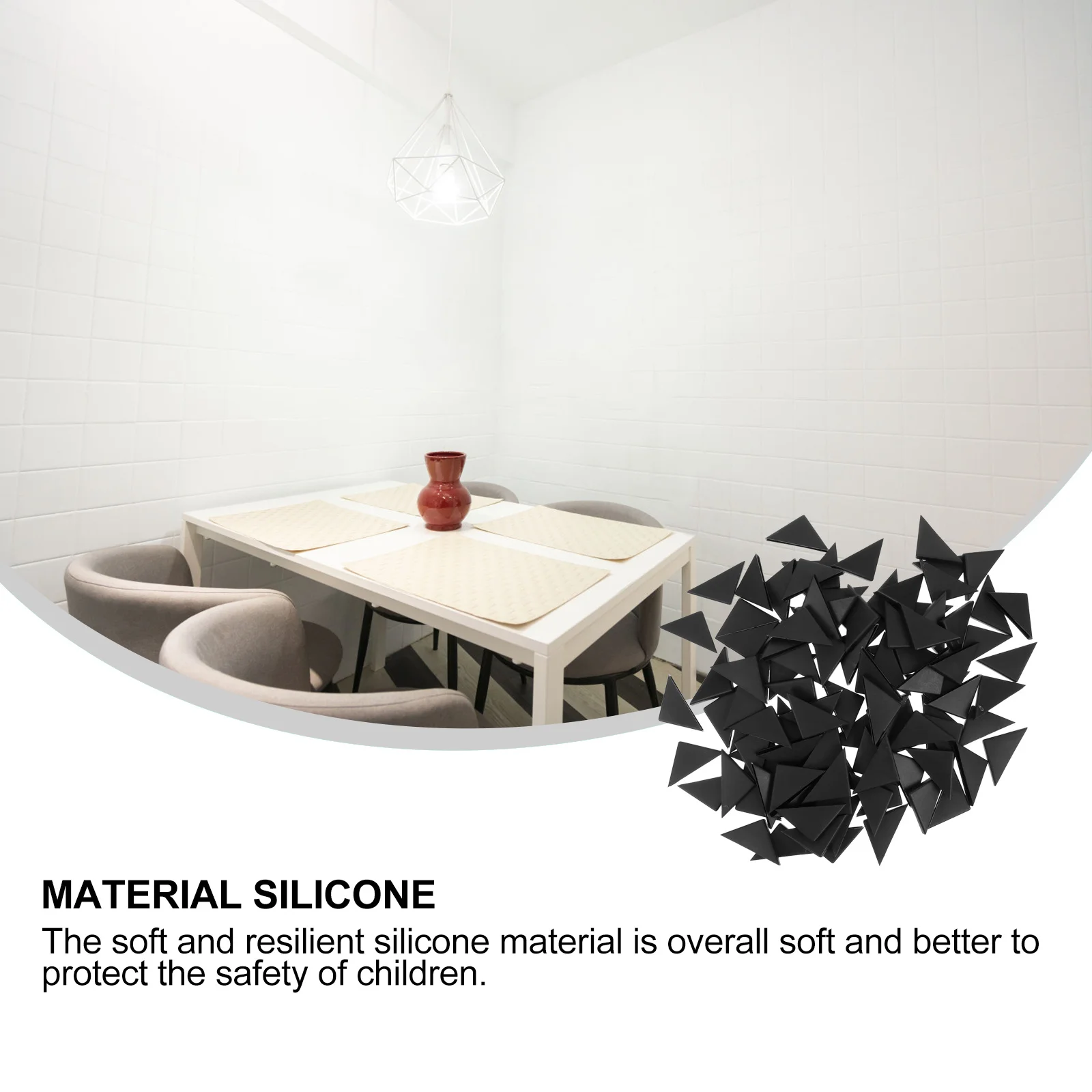 100 個コーナープロテクター黒プラスチック家具ガードテーブルエッジバンパーカバー家庭用安全保護家具コーナー