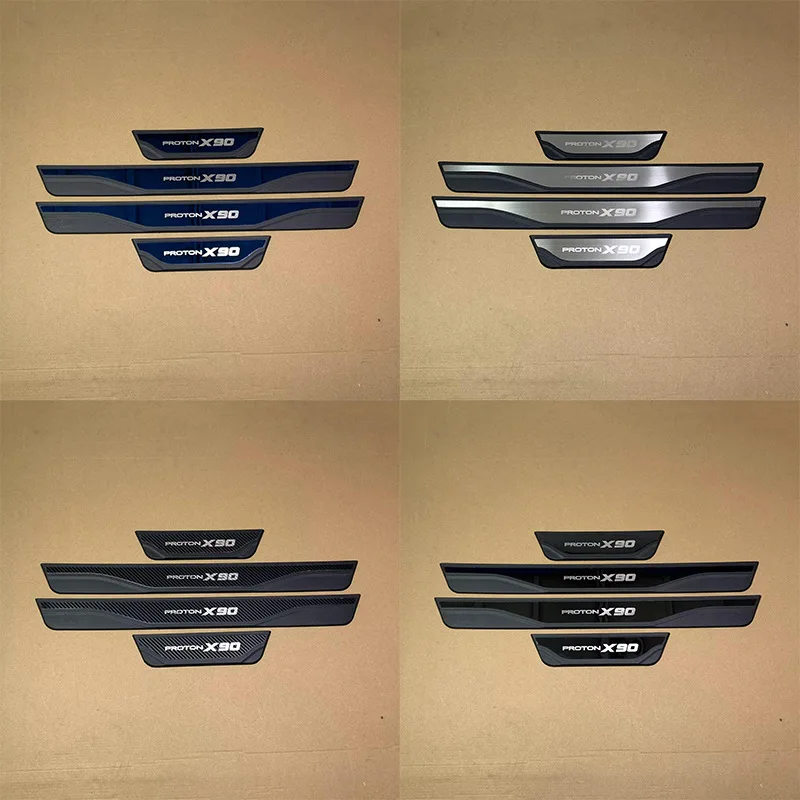 For Proton X90 2023 2024 2025 2026 2027 LHD RHD Car Door Sill Plate Stainless Steel Plastic Cover Interiors Styling 3d Auto Part
