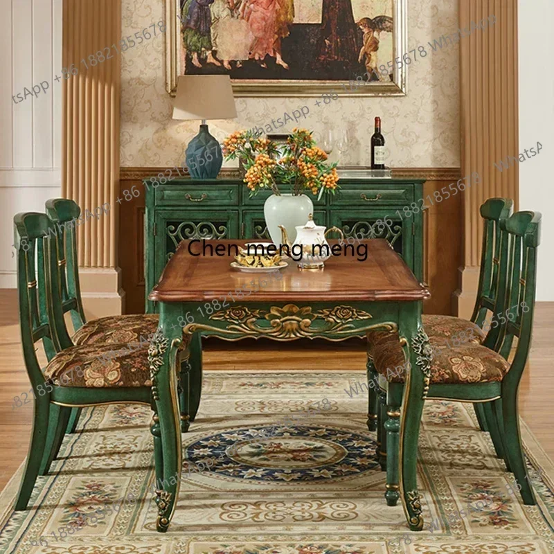

D182Long - lasting Rectangular restaurant table and chair combination dining table furniture household small unit