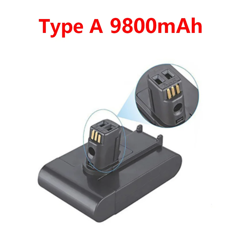 2023 New for Dyson 22.2V 9800mAh Type A/B Li-ion Vacuum Battery for Dyson DC35, DC45 DC31 DC34 DC44 DC31 Animal DC35 Animal