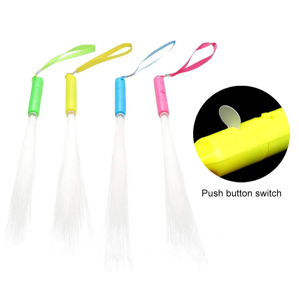 1 قطعة توهج الألياف البصرية عصا اللون تغيير عصا مضيئة وامض قضيب السماء المرصعة بالنجوم LED ضوء الليل حفل زفاف وعيد ميلاد الحسنات