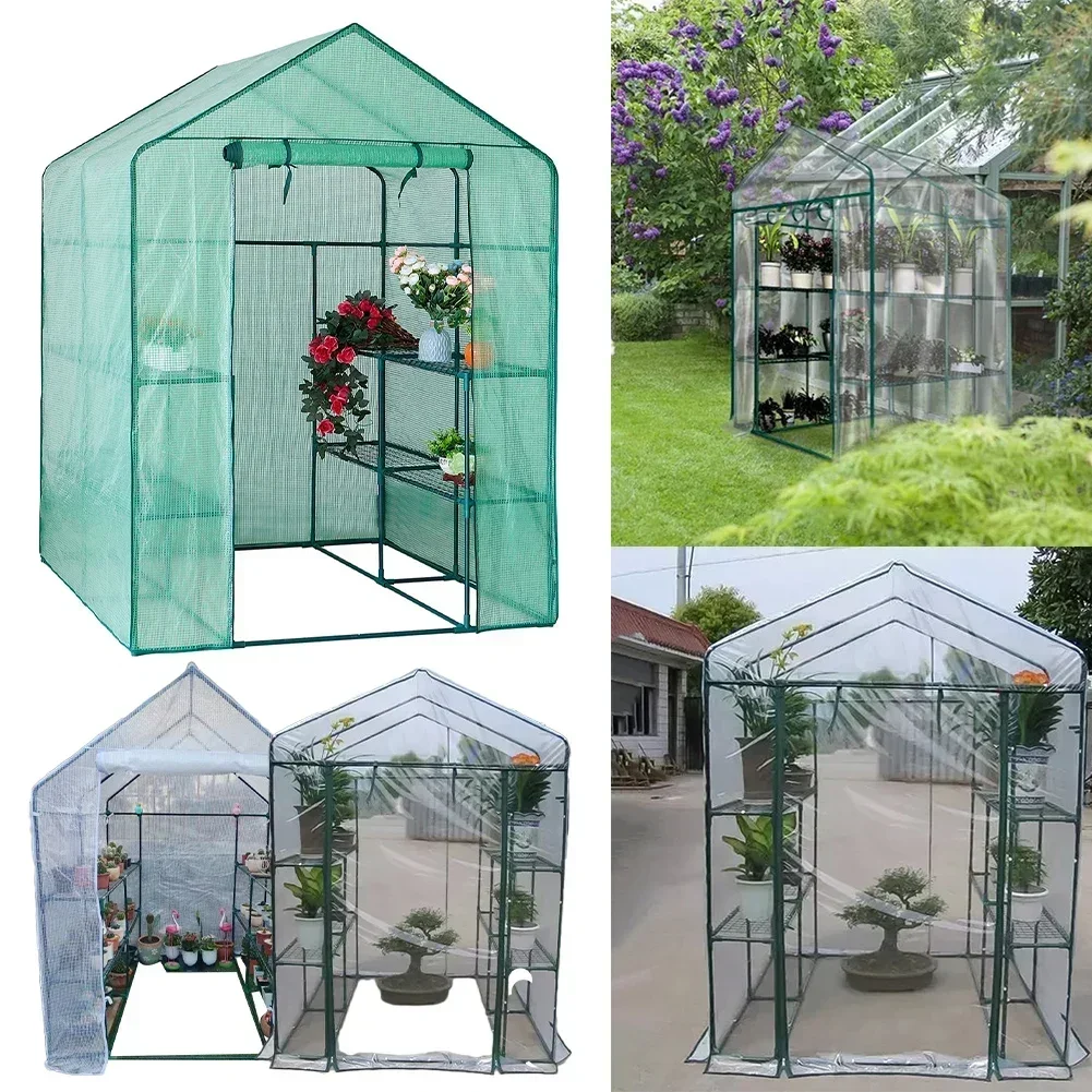 1pc Greenhouse PVC Cover For Indoor/Outdoor Green House Balcony Greenhouse PVC Cover Plant Protector Without Bracket Garden Tool