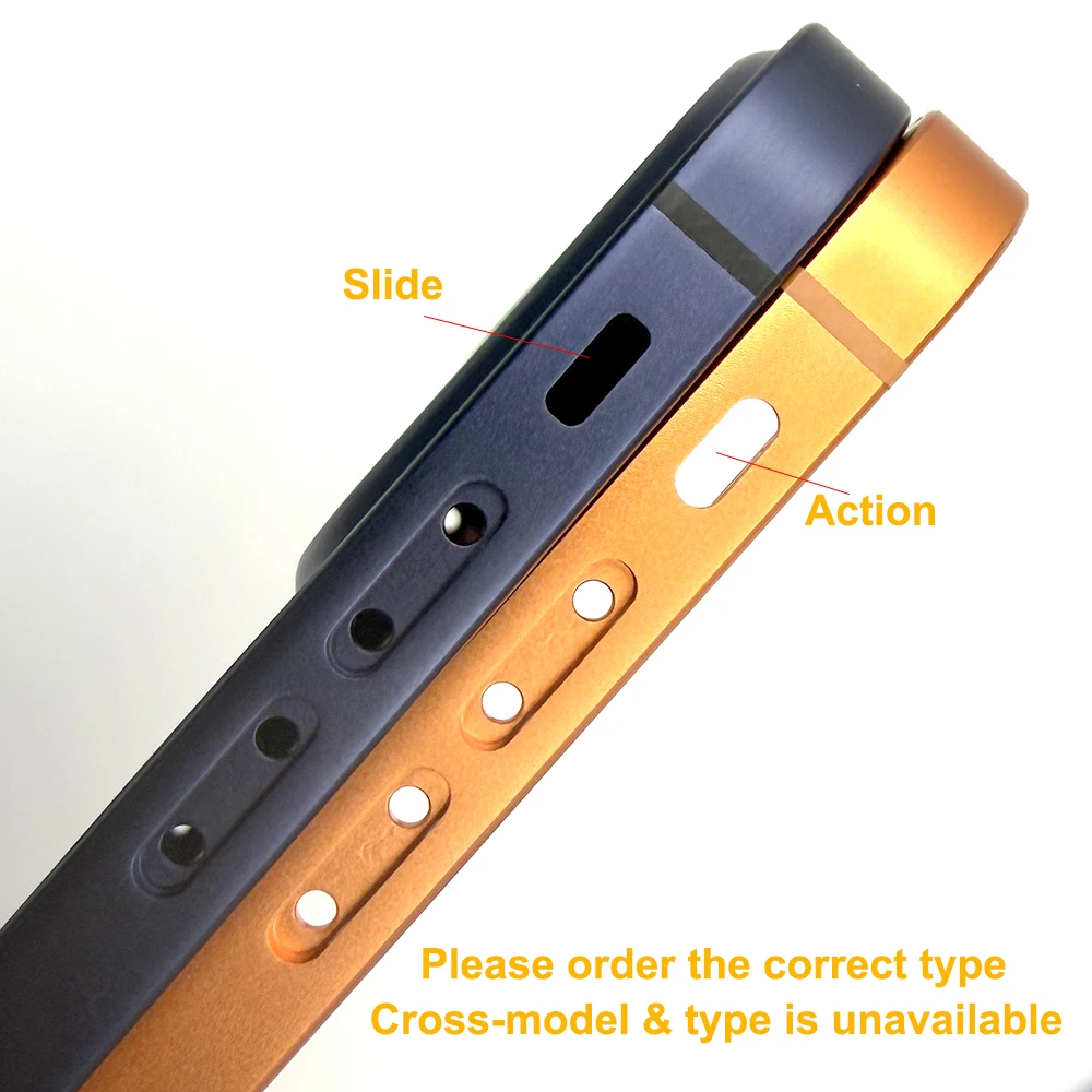 Led Flash Cable & Side Buttons Replacement for iPhone 12 12Pro 12Pro Max to 17 Pro 17Pro Max Housing Style Design Action & Slide view 3