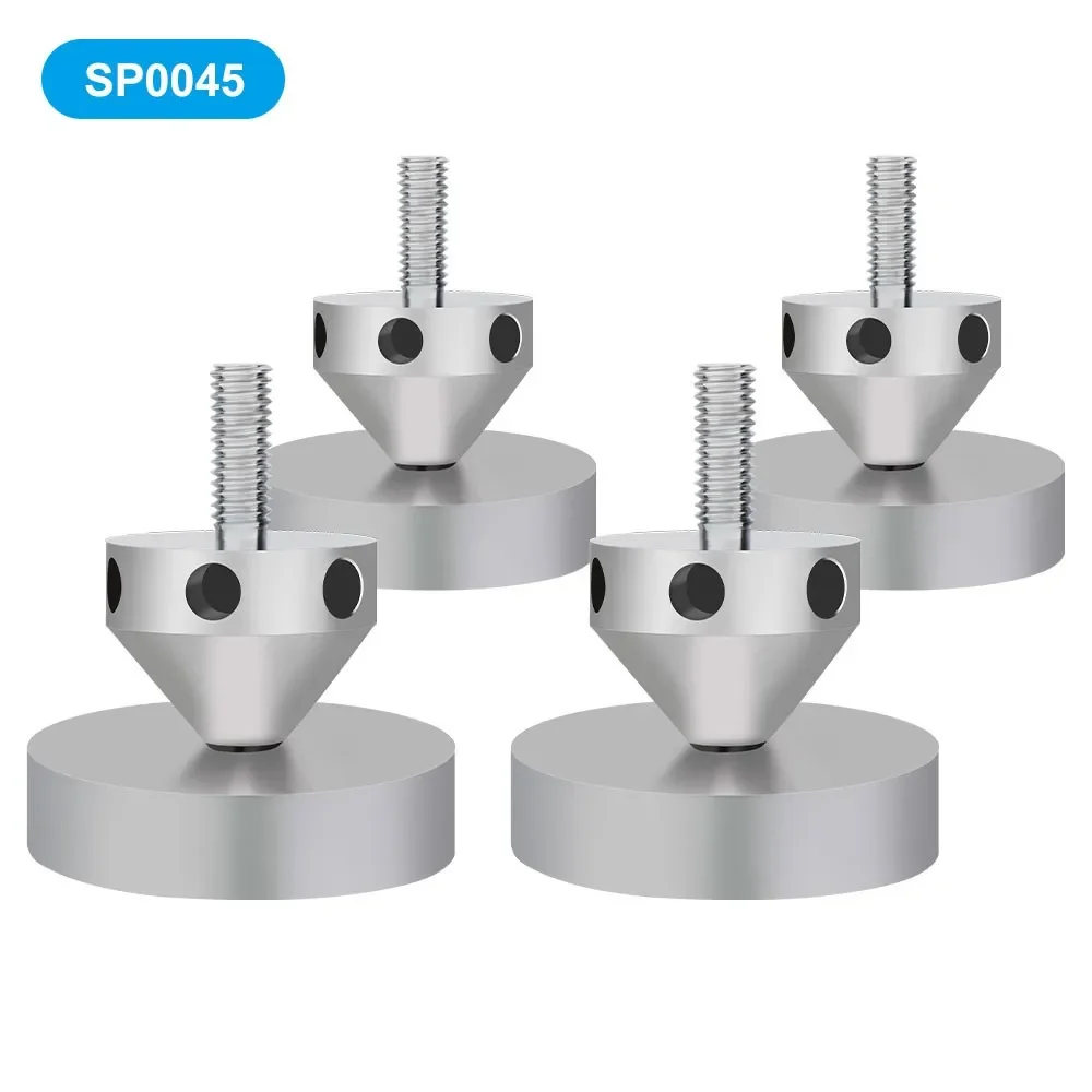 SP0045 Stainless Steel Speaker Isolation Spike Feet Stand Damper Cone For Hifi Audio Turntable Recorder AMP Height Adjustable