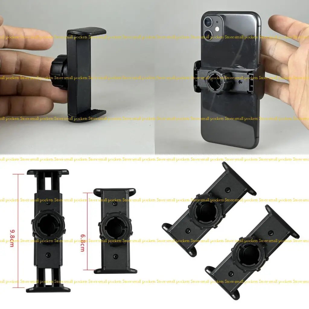 

R1WD Rotatable Phone Holder Adapters Plastic Phone Clip for Light Vehicle Stand