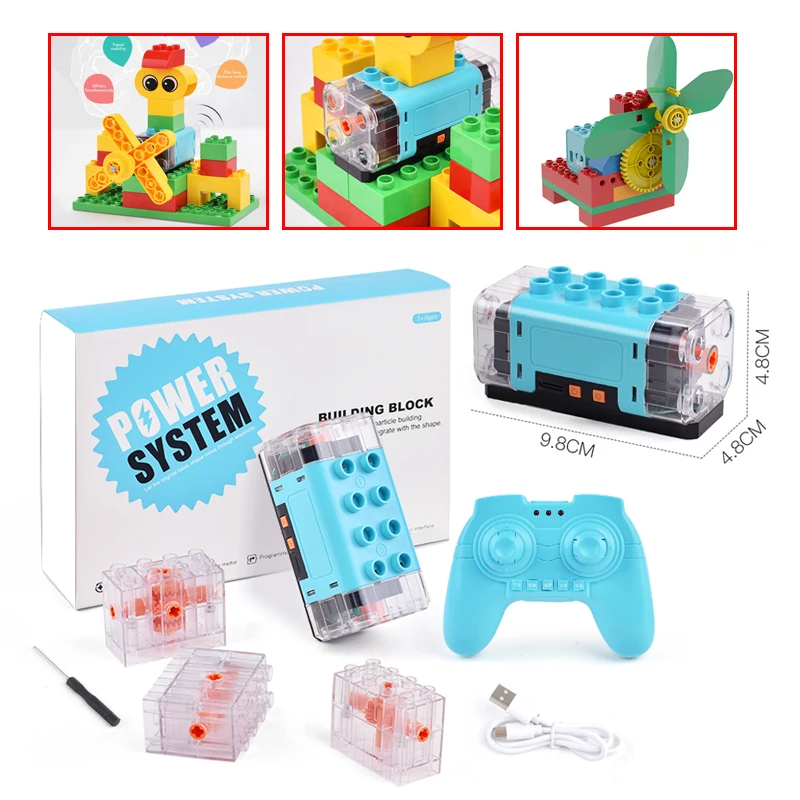 

[Распродажа] Набор беспроводных двигателей дистанционного управления PF 2.4G, подходящий для 9656 45002, технические машины, комплект строительных блоков с большими частицами