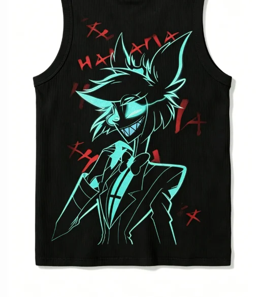 Hazbin Hotel Ribbed Tank Streetwear Anime Lover New Model personality Clothes Year round clothing Unisex high quality Couples