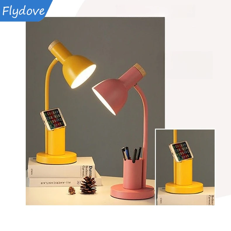 

Nordic Ins Style Modern Minimalist Desk Lamp Bedroom Bedside Lamp Desk Reading Eye Protection Night Light Home Decor Lighting