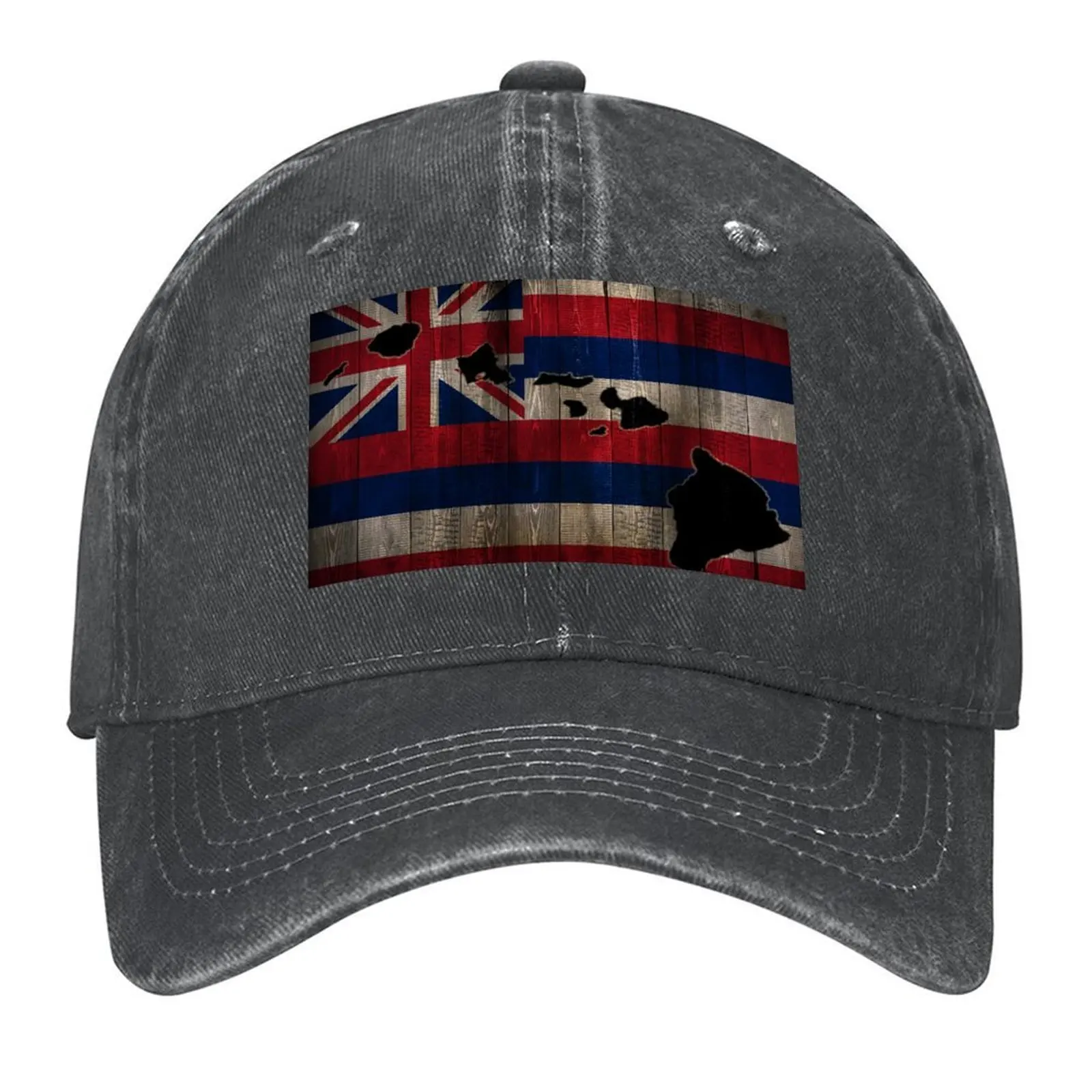

Hawai'i Flag with Hawaiian Islands by Hawaii Nei All Day Baseball Cap black Snap Back Hat Luxury Cap Hats Man Women's
