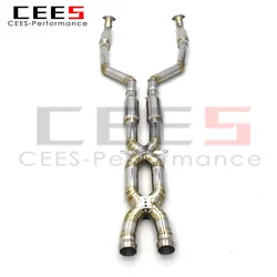 CEES 미드 파이프 성능 배기 파이프 BMW M3 E90/E92/E93 4.0L 2007-2013 용 Catless 다운 파이프
