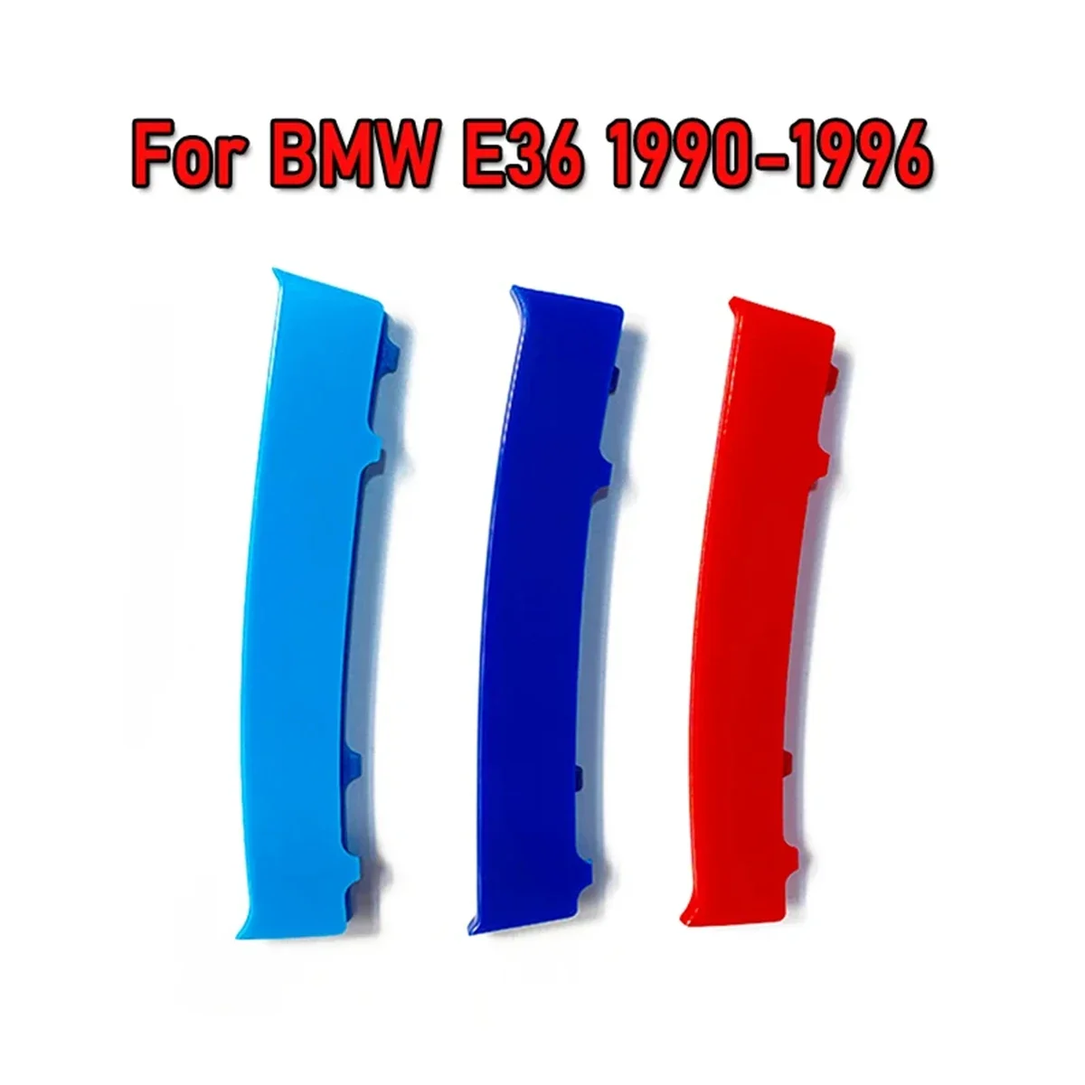 1set 3pcs M-Color For BMW Grille Insert Trims Stripe Car Grille Trim Clip For 3 Series E36 1990-1998 E46 2002-2006