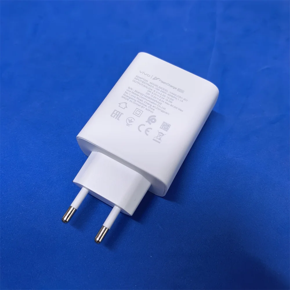 Vivo X200 X100 Pro Charger 80W EU Flashcharge Power Adapter Type C Cable For Vivo X80 70 90 X300 S30 S20 Pro IQOO 15 Pro Neo 11