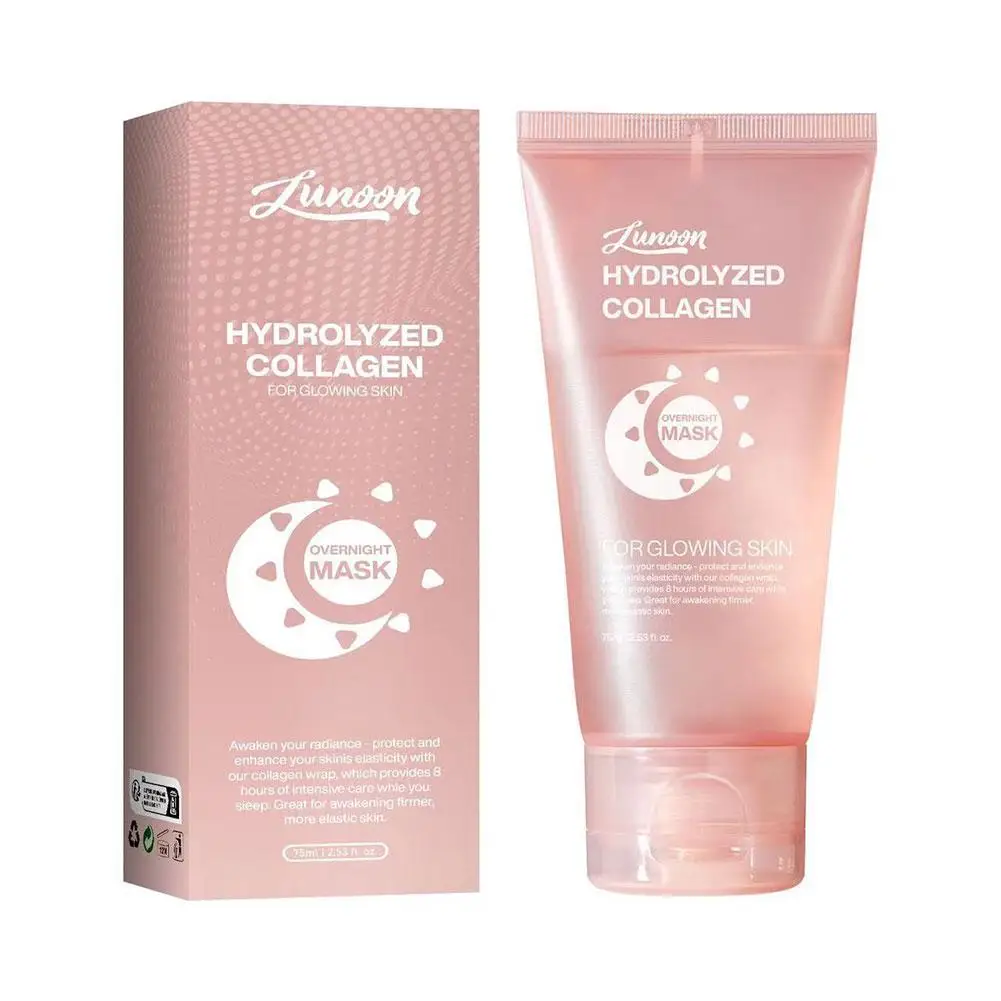 

75ml Collagen Overnight Wrapping Peel Off Facial Mask Korean Collagen Night Wrapping Mask Deeply Hydrates Night Care Mask Cream