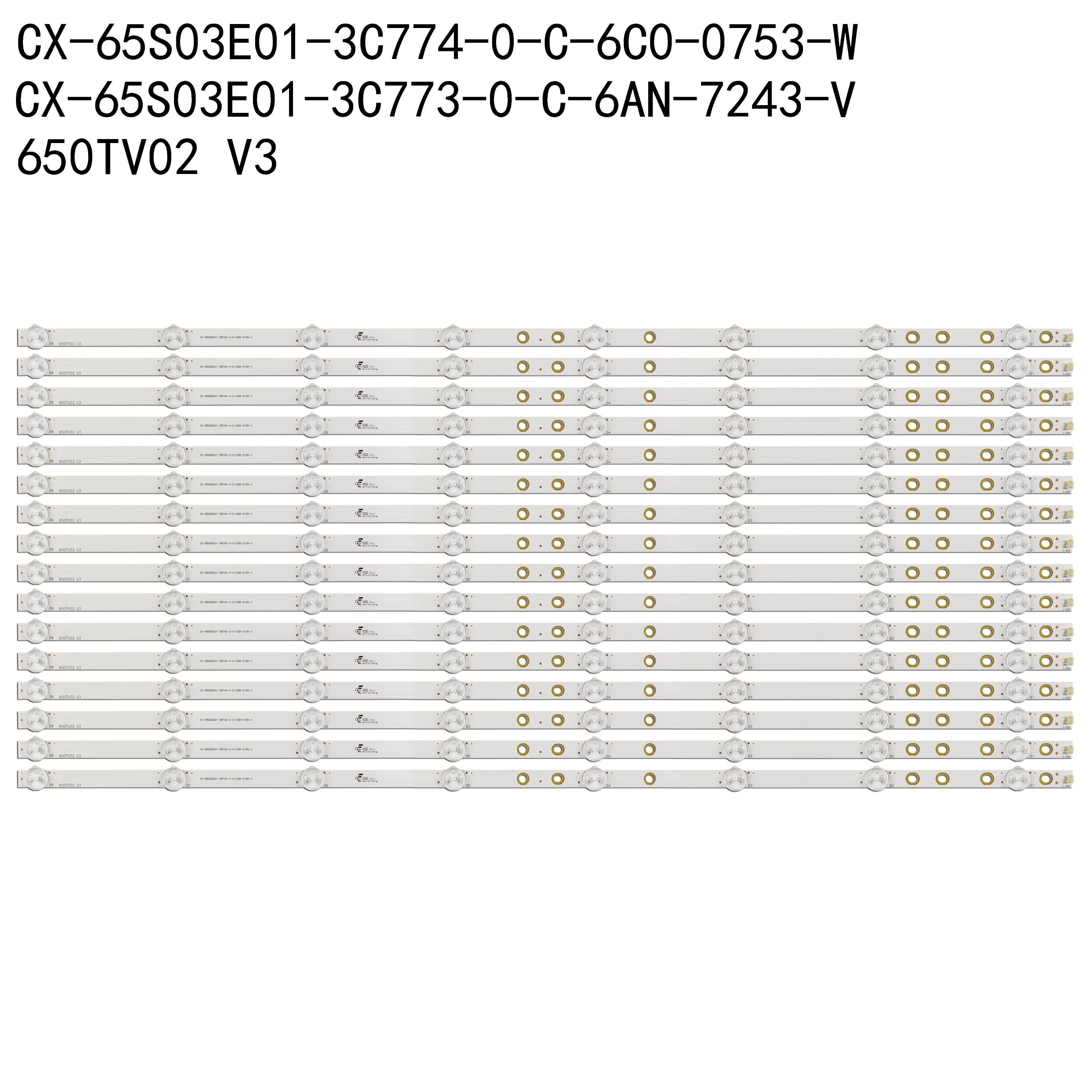16 шт. светодиодная лента для подсветки, 8 ламп для телевизора 65 дюймов CX-65S03E01 KDL-65W855C KDL-65W857C Kdl-65w859c 650TV02 V3 T650HVF05.1 T650HVF05 16 шт. светодиодная лента для подсветки, 8 ламп для телевизора 65 дюймов CX-65S03E01 KDL-65W855C KDL-65W857C Kdl-65w859c 650TV02 V3 T650HVF05.1 T650HVF05