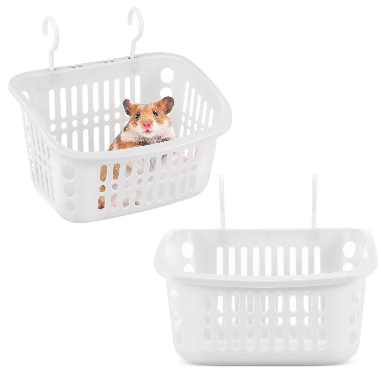 

2Pcs Pet Hanging Baskets Hamster Beds Guinea Pigs Nests Breathable Mesh Easy Clean Durable Comfortable Small Animals Hammocks