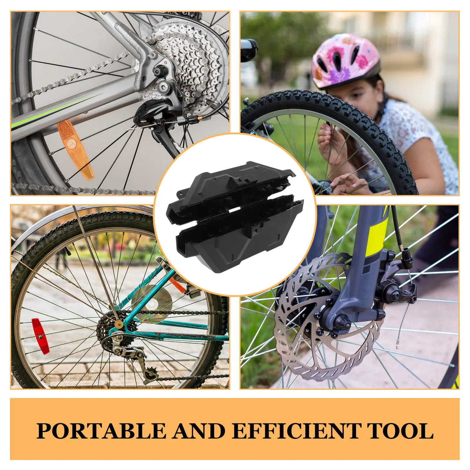 Professional Portable Bike Chain Cleaner Tool Enclosed Box Soft Brushes Easy Assembly Efficient Cleaning for Mountain Road