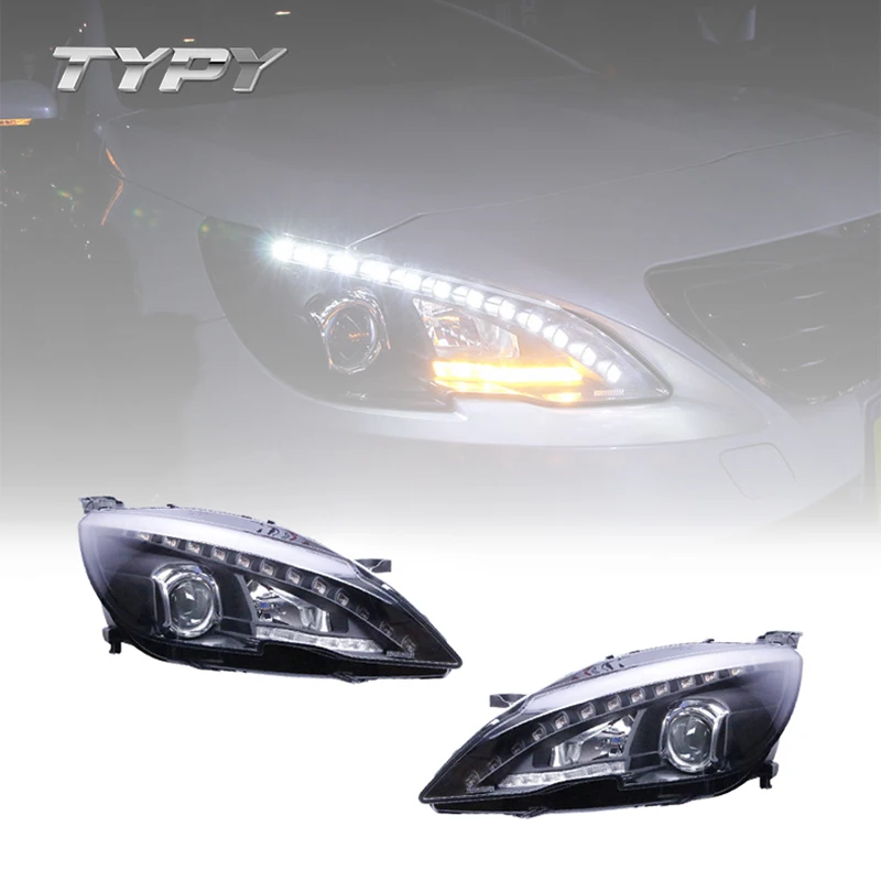 

Car Headlights Headlamp Modified LED Head Lamp LED DRL Daytime Running Lights For Peugeot 408 2014-2018