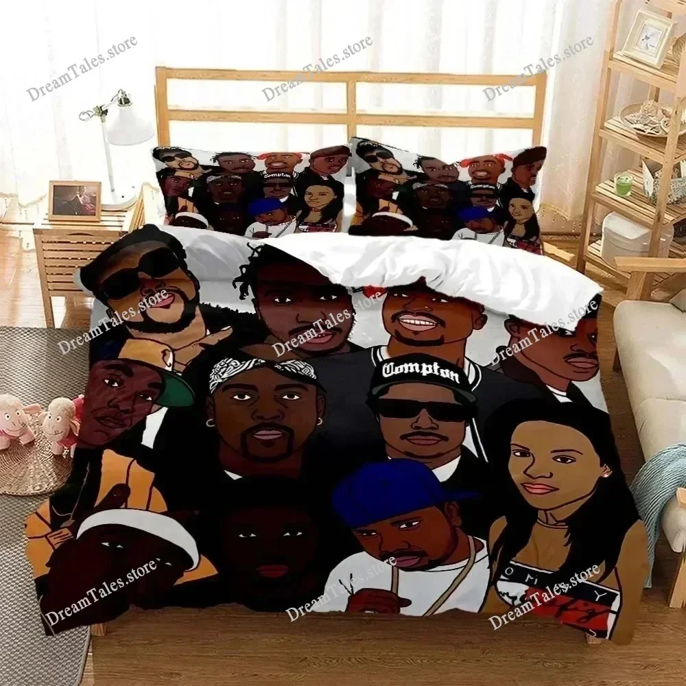

Hip Hop Rapper Bedding Set Boys Girls Twin Queen Size Duvet Cover Pillowcase Bed Kids Adult Fashion Home Textileextile741