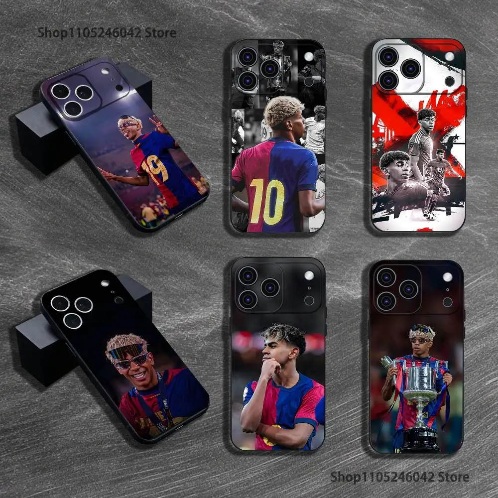 

L-Lamine-es Football Y-Yamal-ls Phone Case For iPhone 17,16,15,14,13,12,11,Pro,XS,Max,XR,Plus,E,Mini Black Shockproof Soft Cover