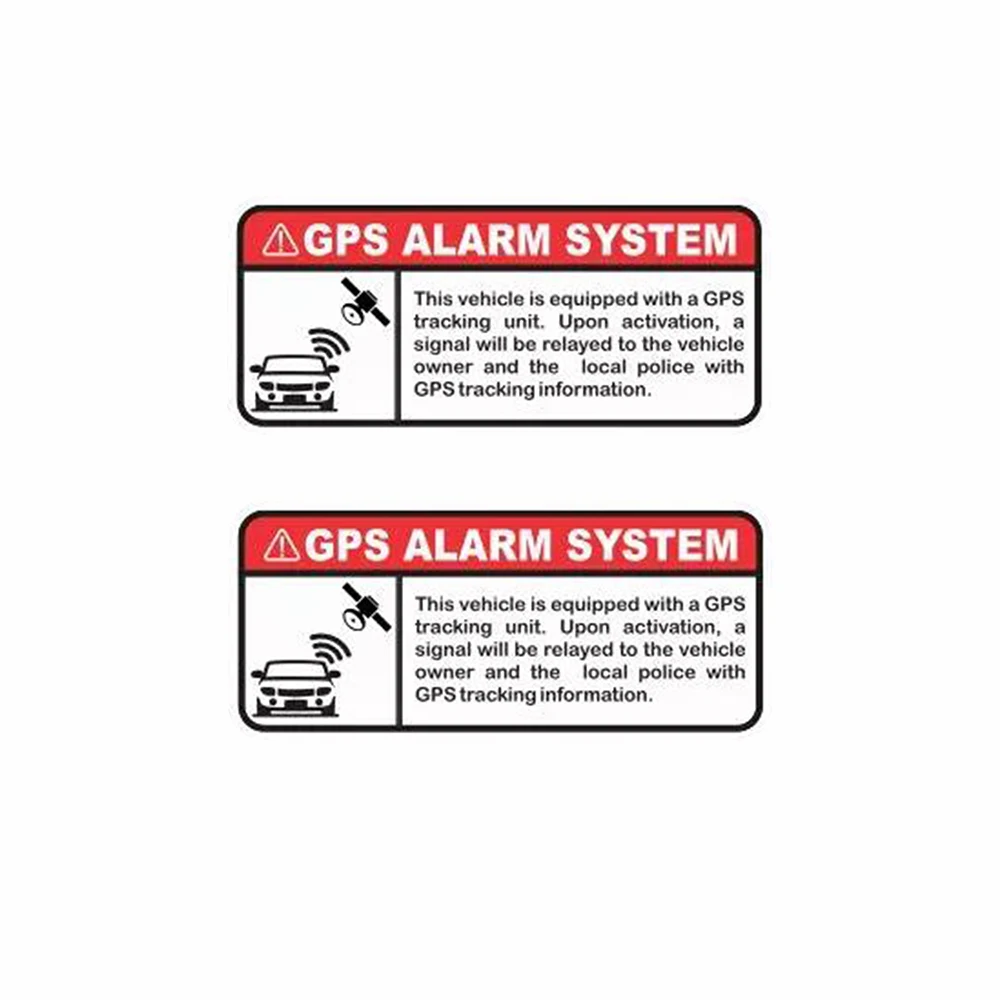 GPS Alarm Warning Sticker Set, Waterproof Anti-Theft Vinyl Car Decal, Security Warning Decor
