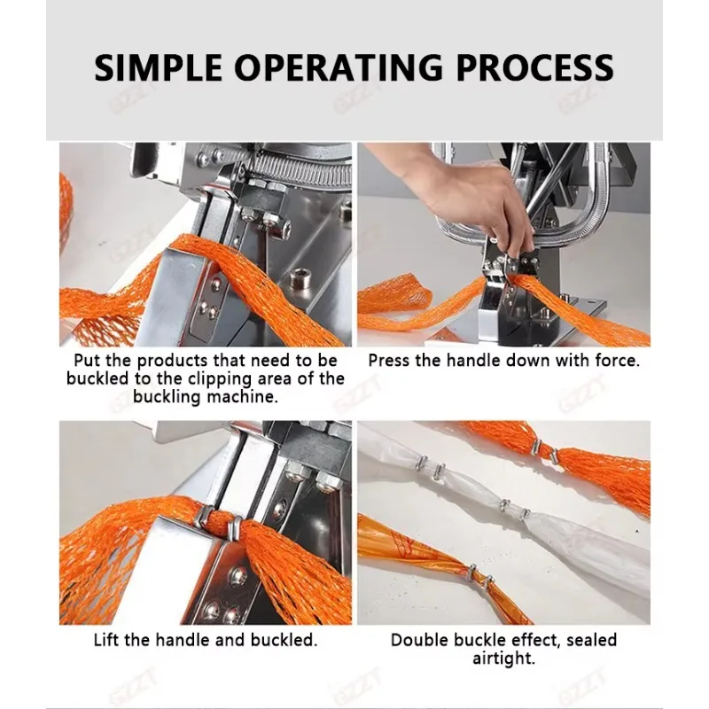 Wholesale Price Manufacture Manual U-shape Sausage Clipper Clipping Machine U Shape Multi-function Double Row Buckling Machine