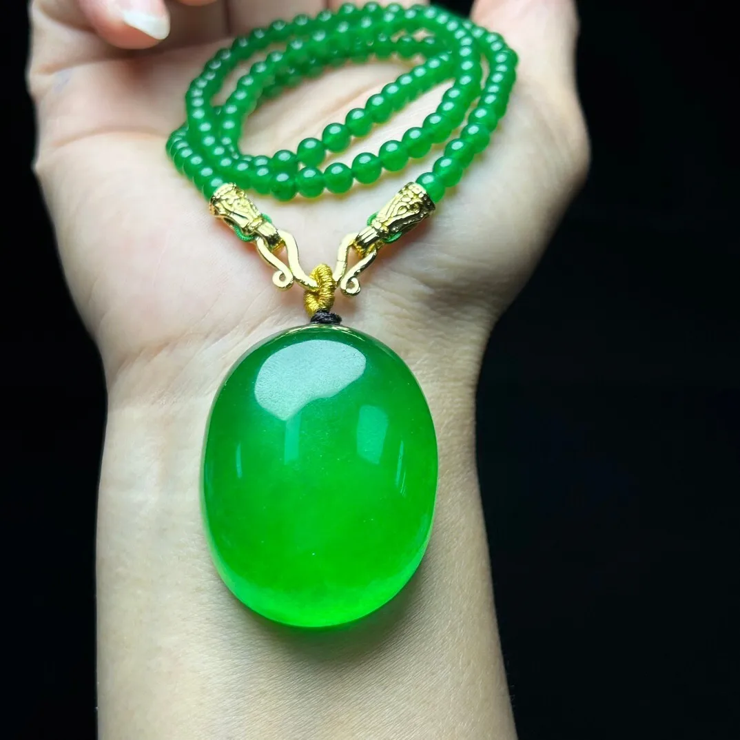 Real natural high Ice Green Jade Jadeite Carved Pendant&Necklaces