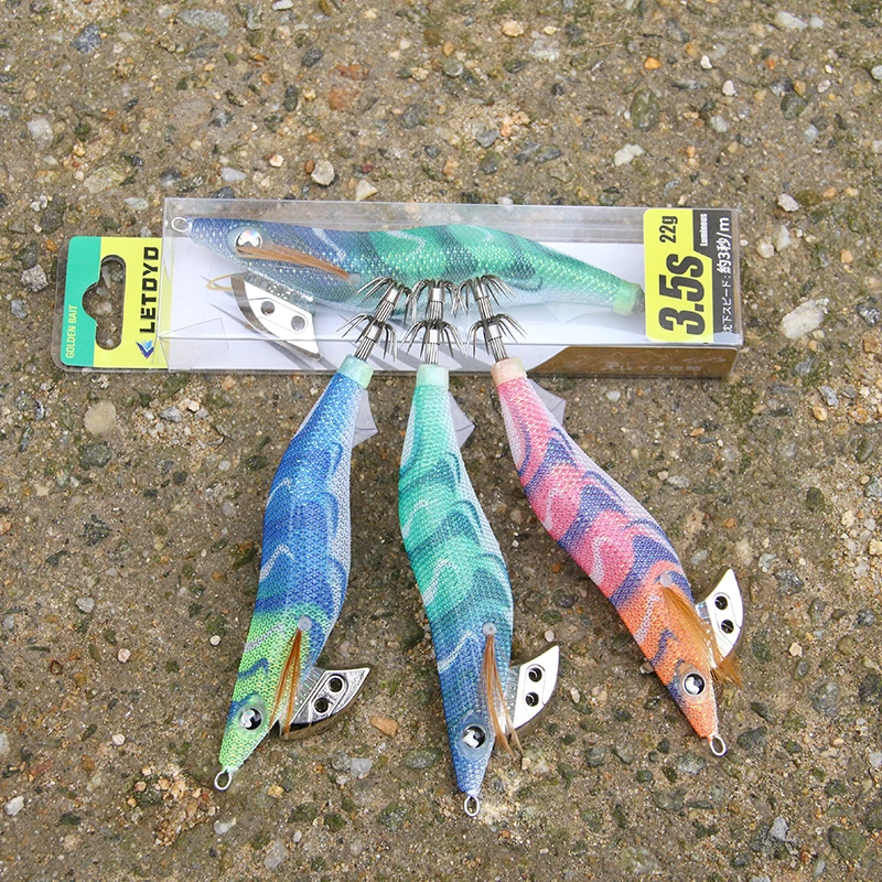 LETOYO luminous eyes squid bait 2.5-3.5# eging squid lure Artificial bait for Octopus EGI Cuttlefish sea fishing lures