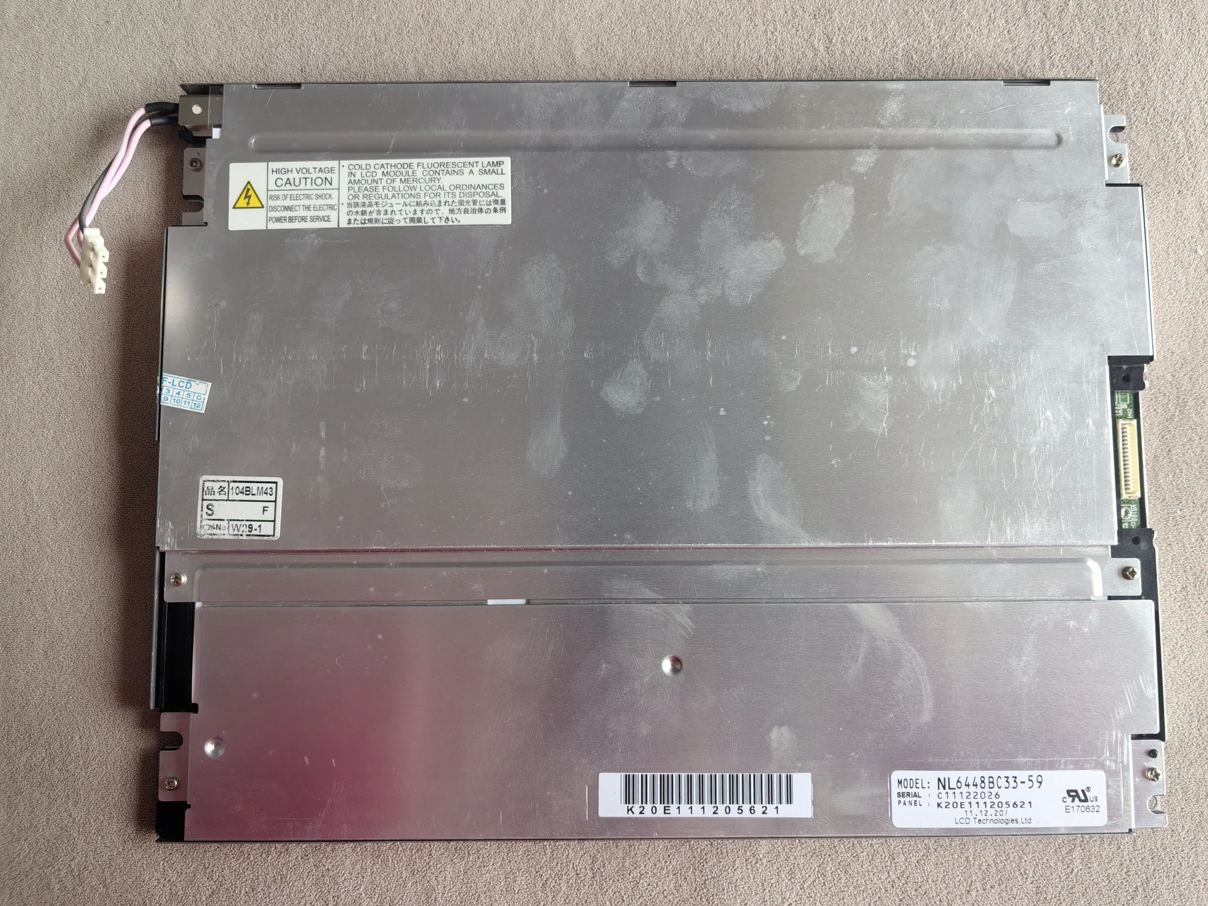 NL6448BC33-59 Original 10.4-inch screen in stock NL6448BC33-46 NL6448BC33-53 NL6448BC33-54