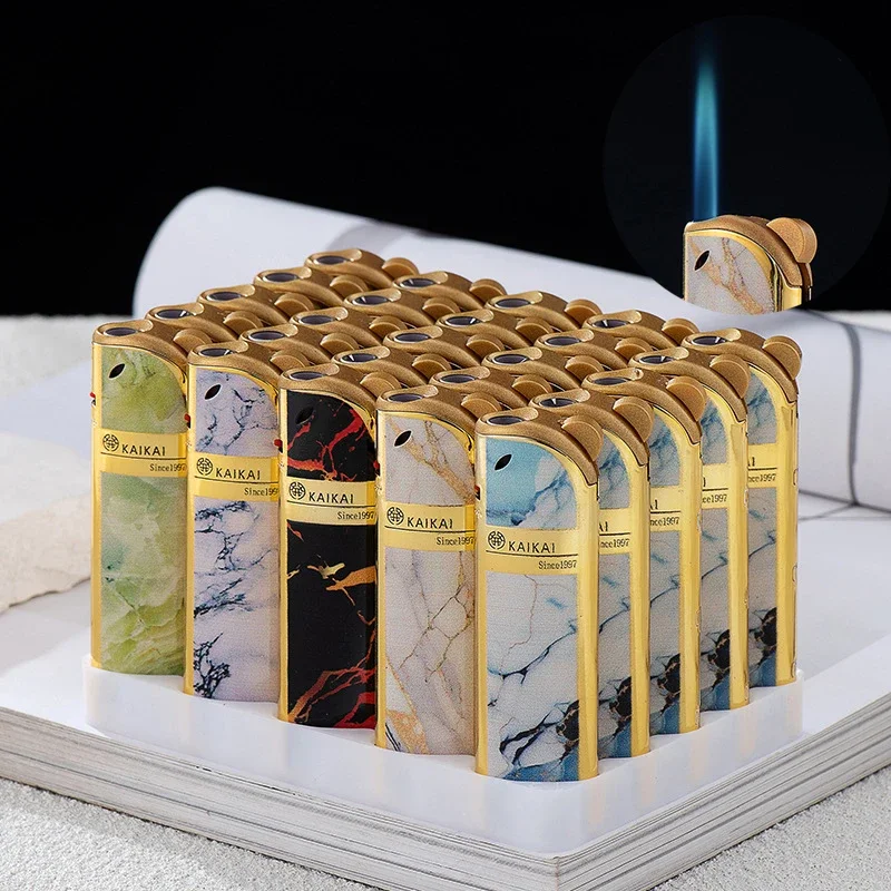 

Струйный факел, газовое пламя, зажигалки, 25 шт., металлическая ветрозащитная зажигалка для сигар, аксессуары для курения, бутановые гаджеты для мужчин, портативная