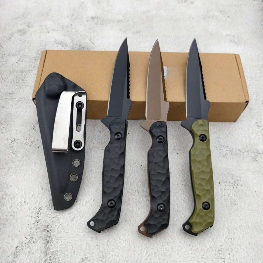 TO//OR Three-color Sheathed Straight Knife 7Cr13Mov Blade an