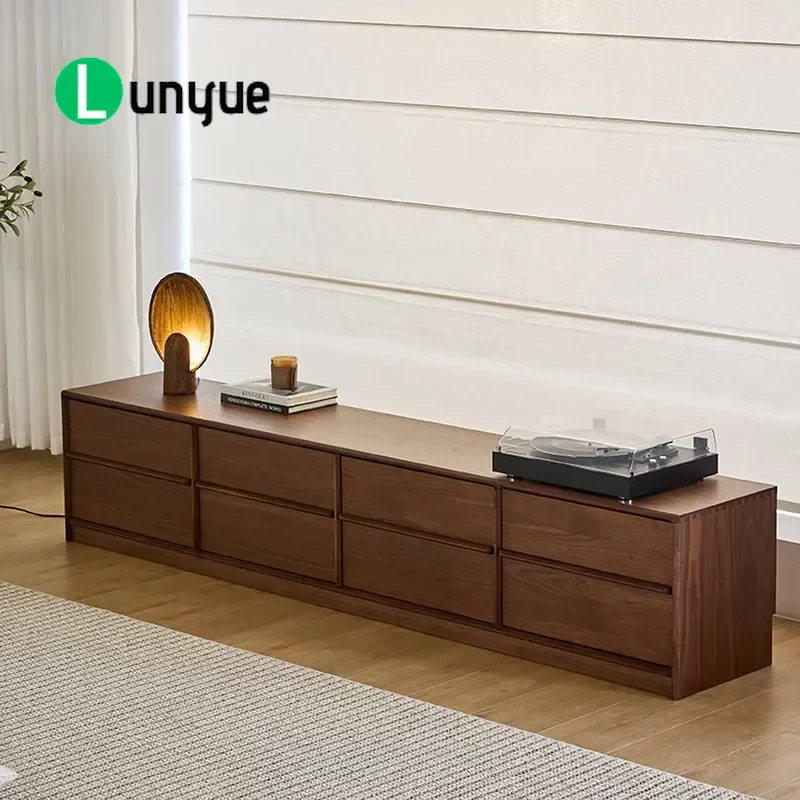 Modern Luxury European Minimalist Plywood TV Cabinet Simple Unique Living Room Furniture Storage Console for Home Decor