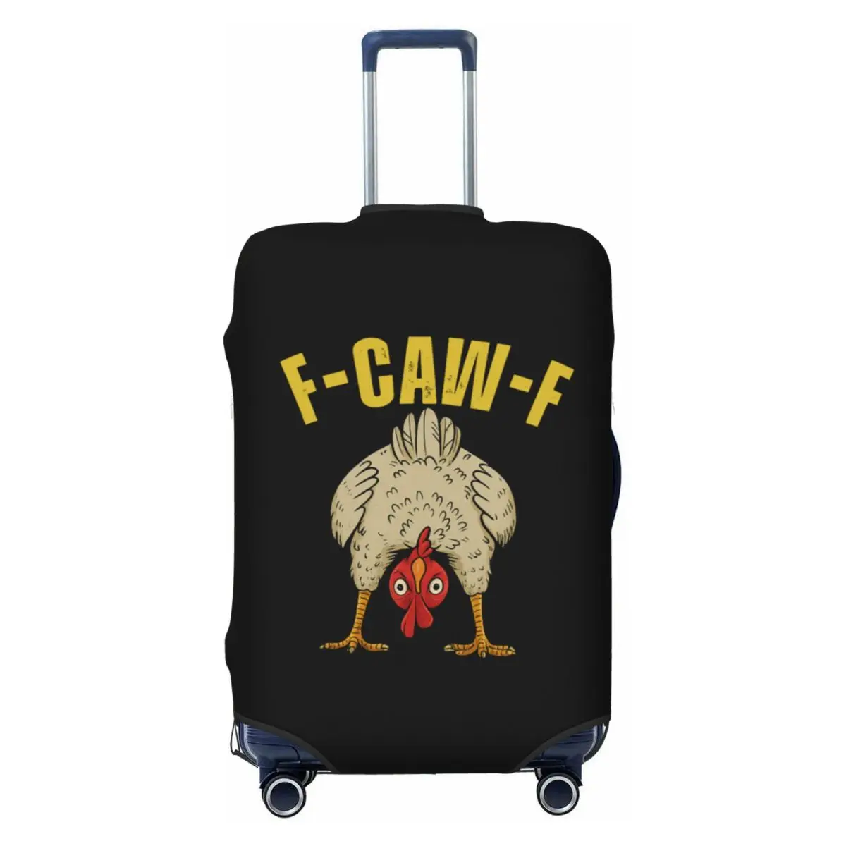 

Custom F-Caw-F Funny Rooster Chicken Meme Luggage Cover Elastic Travel Suitcase Protective Covers Fits 18-32 Inch