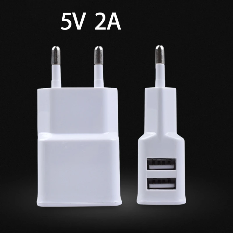 

Wall 5V/2A 2-Port USB Wall Home Travel Plug Power Adapter Fast Charging Block Cube for Most Mobile H8WD
