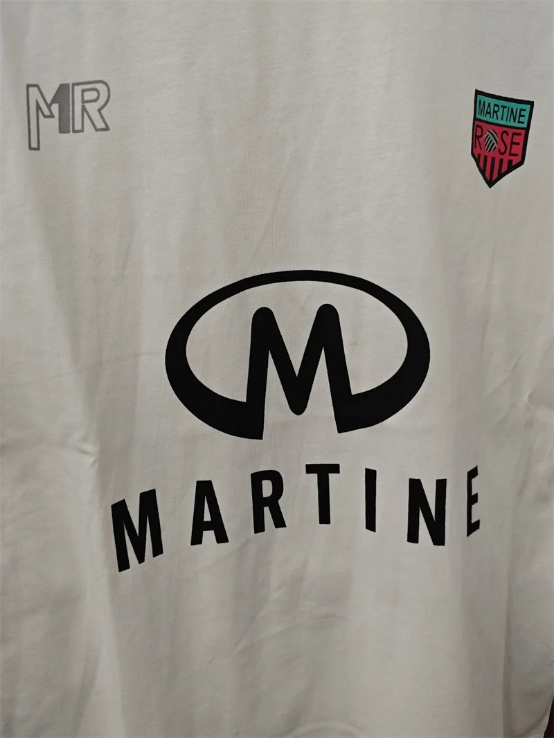 High Quality Sport Style Martine Rose T Shirt Letter Prints Round Neck Short Sleeved Pullovers Men Women Fashion Tshirt