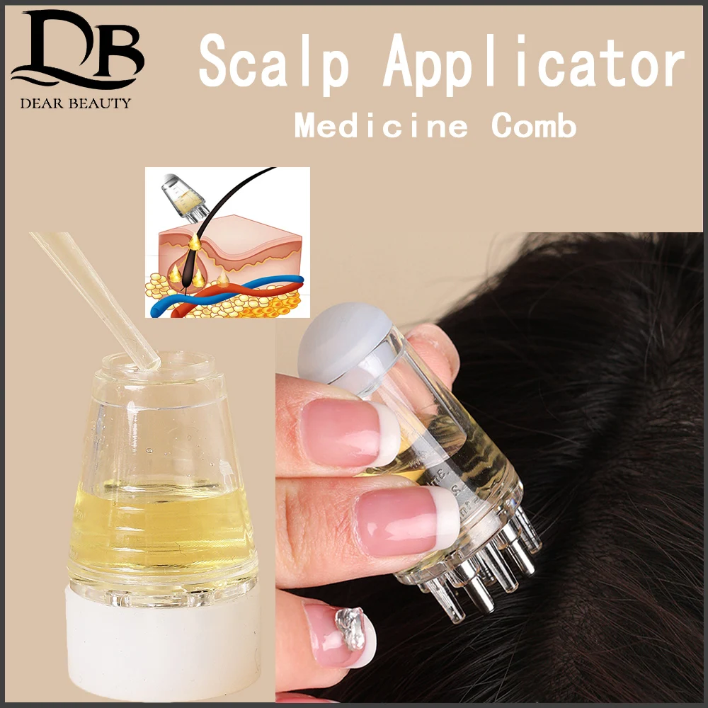 Scalp Medicine Liquid Applicator Mini Guide Comb Roller Ball Massage for Hair Growth and Strong Roots Promote to Absorb Nutrient