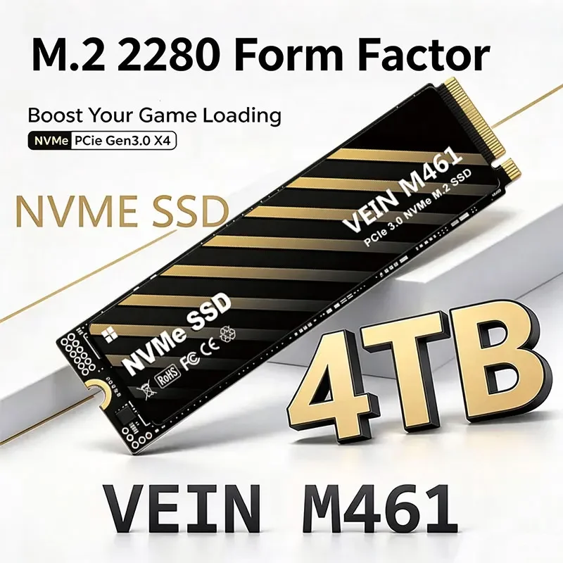VEIN M461 Hard Drive 1TB 2TB 4TB M.2 NVMe SSD PCIe 3.0x4 Gen4 2280 NVME SSD Internal Solid State Drive for Pc Laptop Desktop