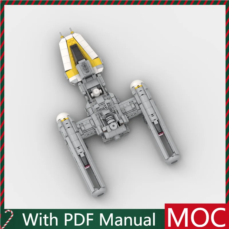 

607 PCS MOC Spaceship Y wing Minifigure Scale Model Modular Building Blocks Kids Assembly Display Toys Festival Surprise Gift