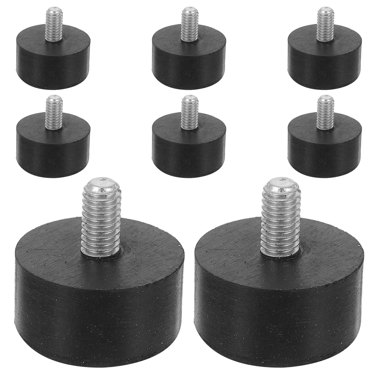 

8Pcs Adjustable Rubber Furniture Levelers M6 Threaded Screw-in Leveling Feet Pads for Tables Chairs Sofas Furniture Stability