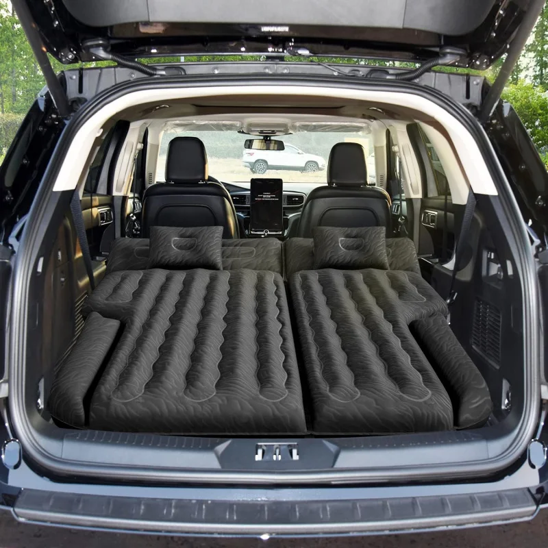 

Upgraded SUV Air Mattress for Trunk Flocked Surface Thick Bottom Sleeping Bed for Van Car Back Seat with Pump Bag