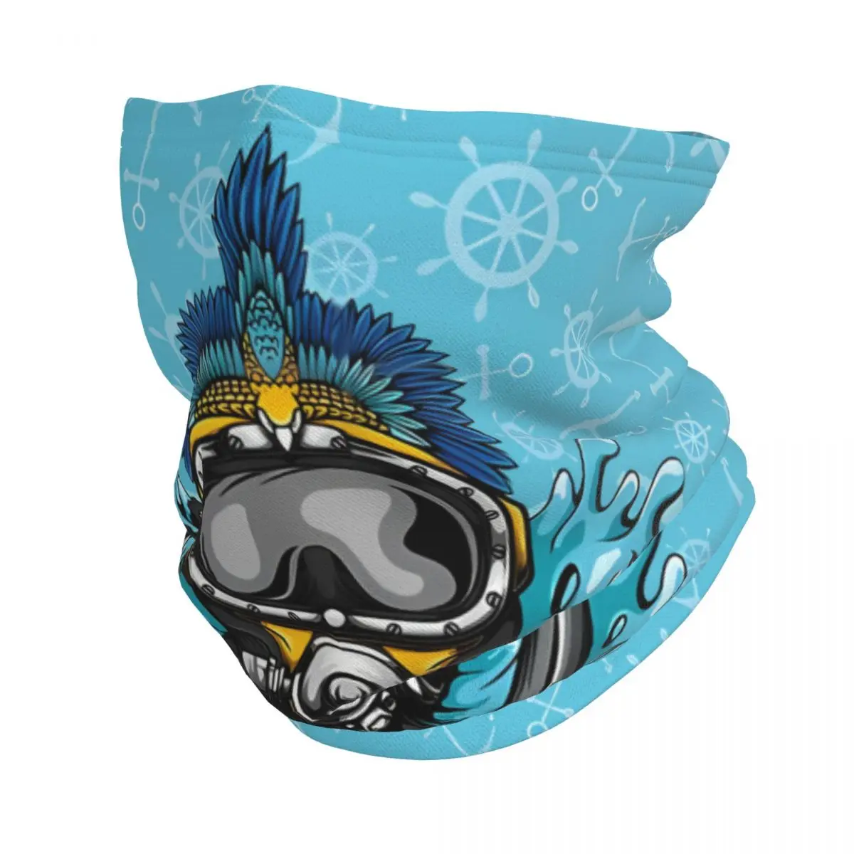 Scuba Mask Diver Bandana Neckerchief for Hiking Women Men Wrap Scarf Neck Headband Warmer