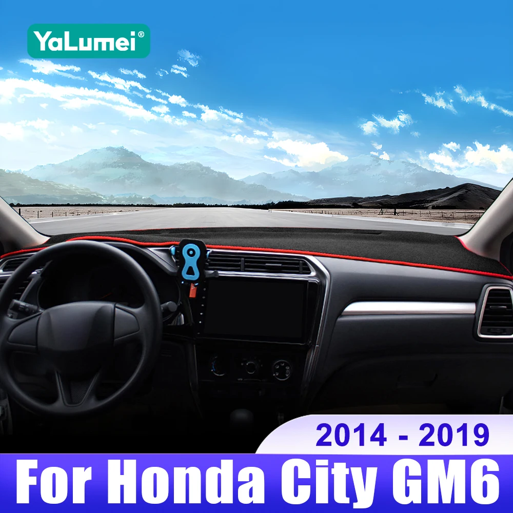 

For Honda City GM6 2014 2015 2016 2017 2018 2019 Car Dashboard Sun Shade Cover Mat Instrument Desk Non-slip Pad Accessories