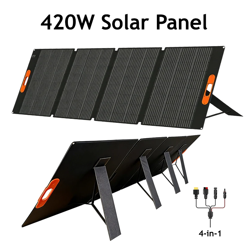 220W Tragbares Solarpanel 420W Faltbares Solarpanel-Set Wasserdichtes Notstrom-Solarladegerät für Powerstation Camping Solar
